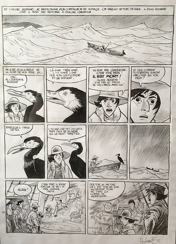 Matthieu Bonhomme, Le Voyage d'Esteban - Planche 25 du T1 : Le Baleinier - Comic Strip