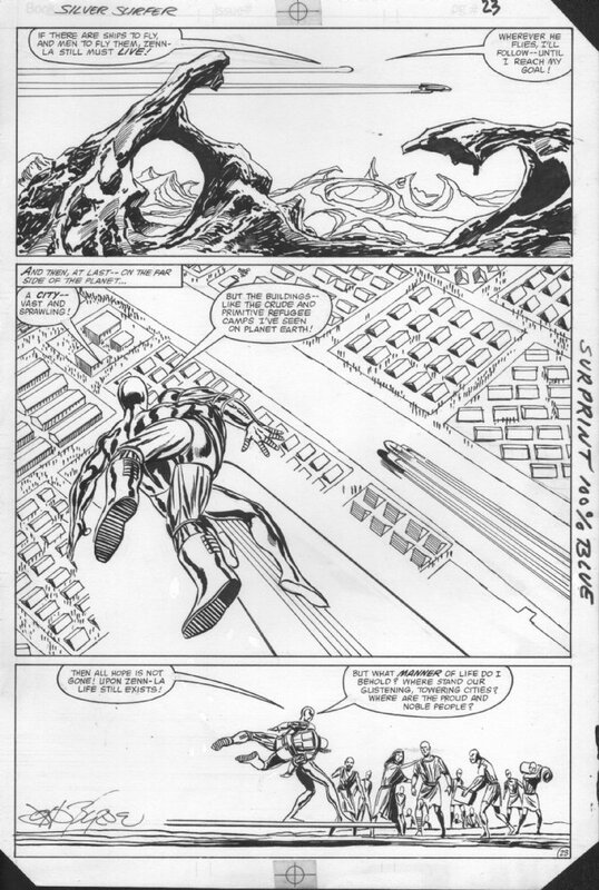 John Byrne, Tom Palmer, Silver Surfer 1 Page 23 - Planche originale