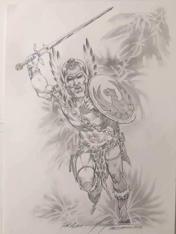 Mike Grell, Travis Morgan, The Warlord - Original Illustration