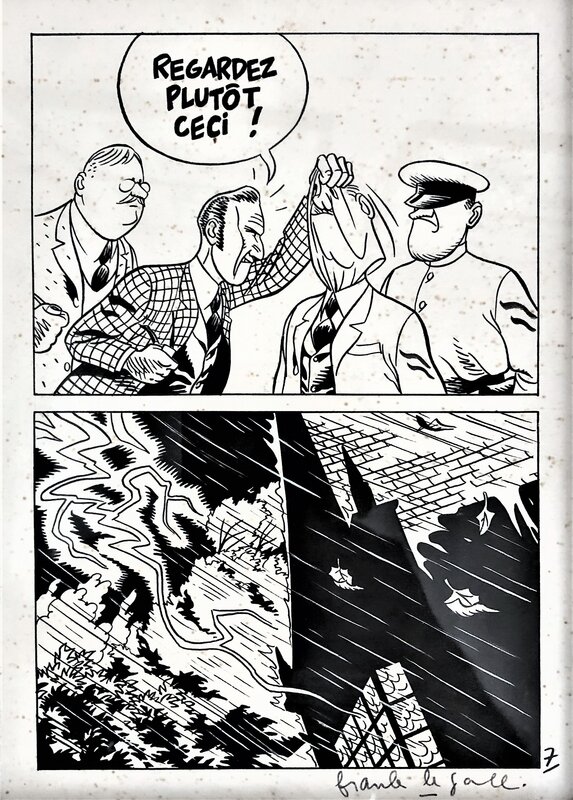 Frank Le Gall, Les aventures de la fin de l'épisode - Planche originale