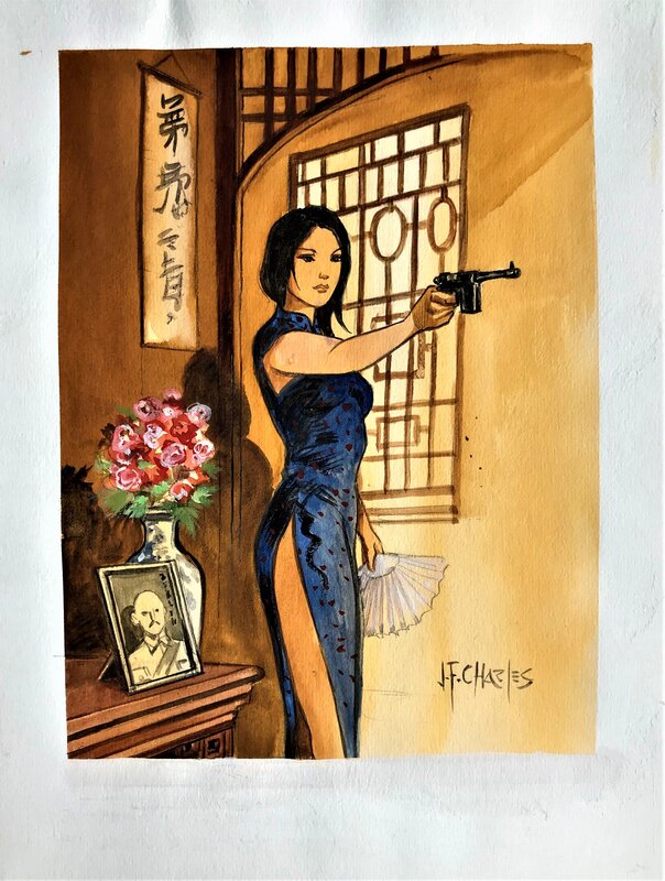 Jean-François Charles, China Li - travaille pour le Kuomitang - Original Illustration