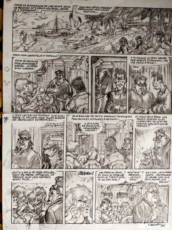 François Walthéry, Sirius, Sur les traces de l'épervier bleu. Page 9 - Comic Strip