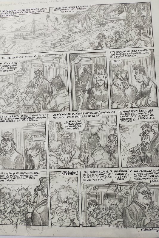 François Walthéry, Surbles traces de l'Epervier Bleu. Pl. 9 - Comic Strip
