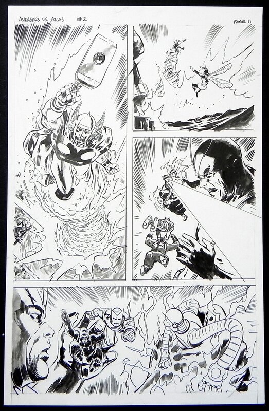 Gabriel Hardman, Avengers versus Atlas episode 2 page 11 - Planche originale