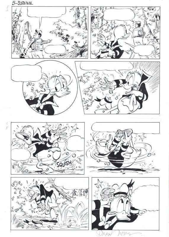 Daan Jippes, Daan Jipes | 2007 | Donald Duck Survival camping - Planche originale