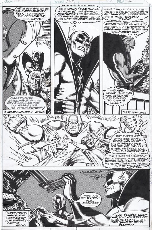 Carmine Infantino, Bob Wiacek, 1978-03 Infantino/Wiacek: Iron Man #108 p02 w. Yellowjacket - Comic Strip