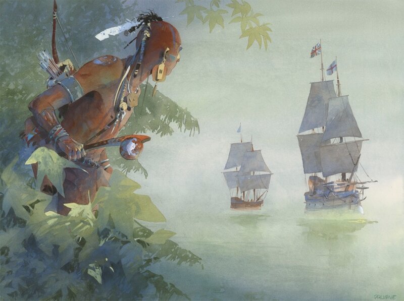 Pocahontas by Patrick Prugne - Original Illustration