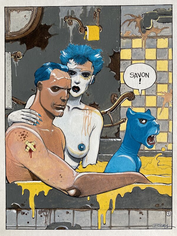 Savon ! par Enki Bilal - Illustration originale