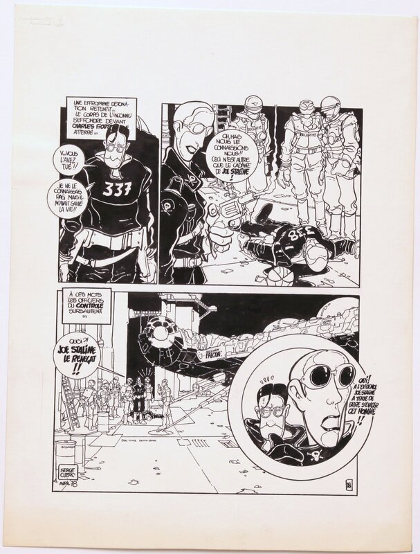 Serge Clerc, Avril 1978 - Capitaine FUTUR - Joe Staline le renégat !! - Planche originale