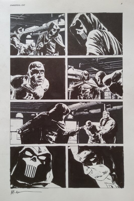 Michael Lark, Daredevil # 100 p. 3 - Planche originale