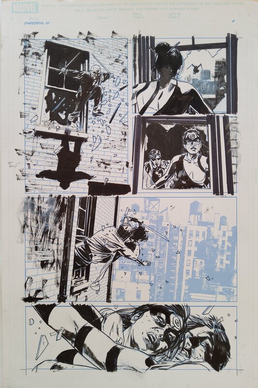 Michael Lark, Stefano Gaudiano, Daredevil # 115 p. 9 - Planche originale