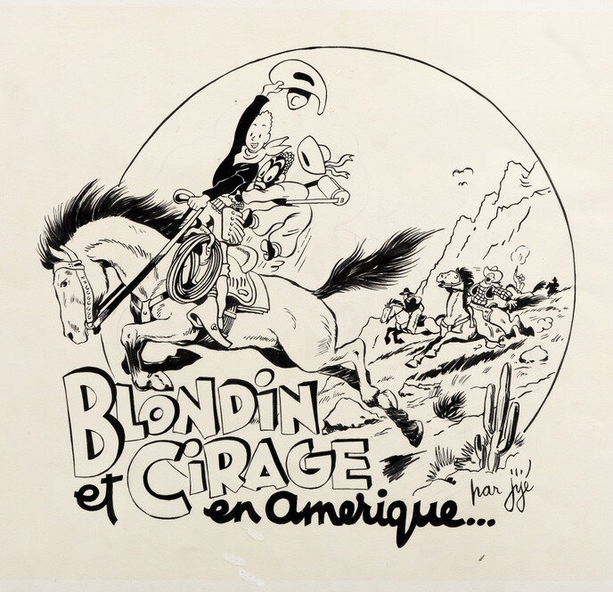 For sale - Gert Dooreman, Jijé, Blondin et Cirage T1 - Original Cover