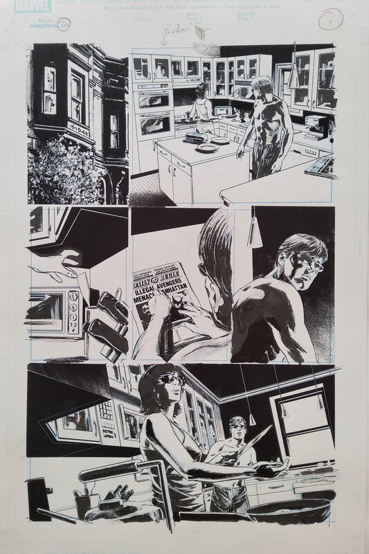 Michael Lark, Stefano Gaudiano, Daredevil # 103 p. 7 - Planche originale