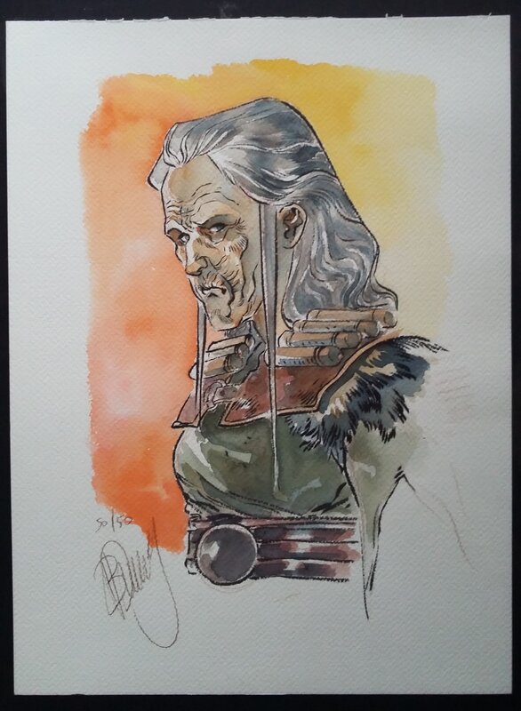 Benoit Dellac, Serpent dieu - illustration A4 - Original Illustration