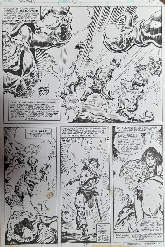 John Buscema, Ernie Chan, Savage Sword of Conan - Planche originale