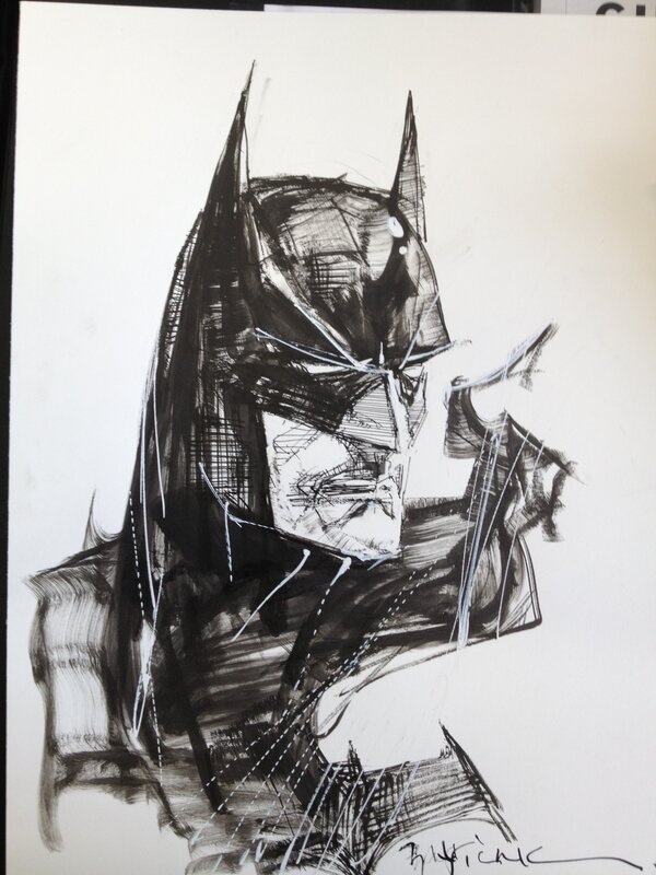 Batman par Bill Sienkiewicz - Illustration originale