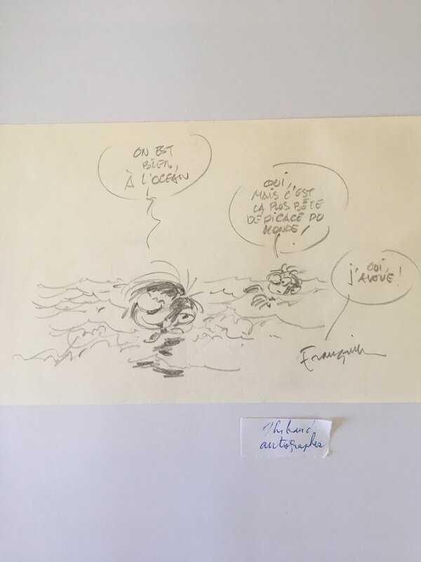 André Franquin, Gaston dans l’ocean et Prunelle le poursuit - Sketch