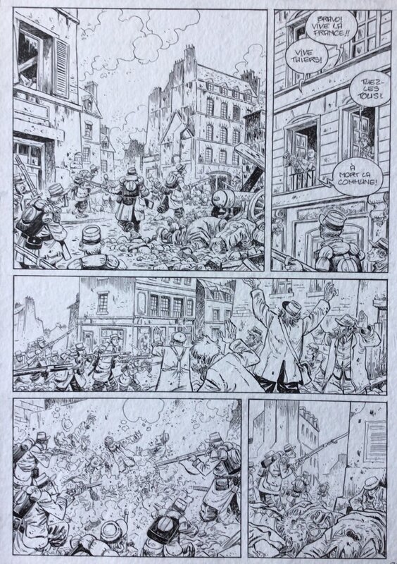 En vente - Xavier Fourquemin, Communardes ! - T.3 P.31 - Planche originale