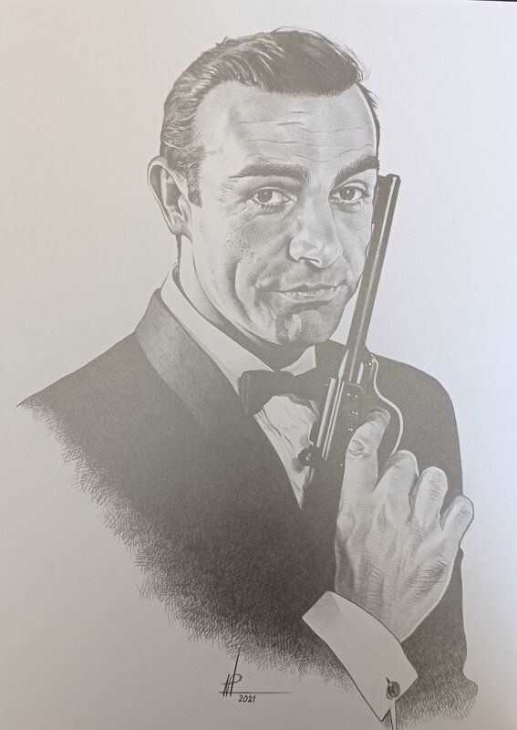 James Bond by Philippe Loirat - Original Illustration