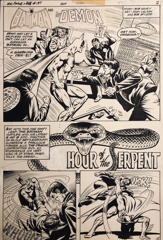 John Calnan, Bob McLeod, The brave and the bold #137 - Planche originale