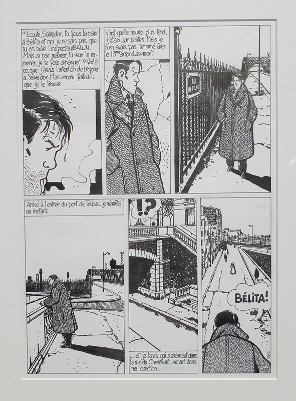 Jacques Tardi, Nestor Burma / Brouillard au Pont de Tolbiac - Planche originale