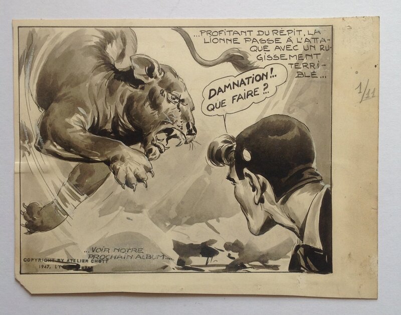 For sale - Alvaro Mairani, Atelier Chott, Almay, Alvaro Mairani ( Almay ) Case Originale au Lavis de Marco Polo 1 , Bd Récit Complet Aventure Voyage Atelier Chott 1948 - Comic Strip