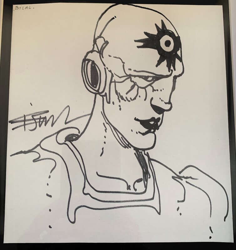 Enki Bilal: Portrait humain. - Illustration originale