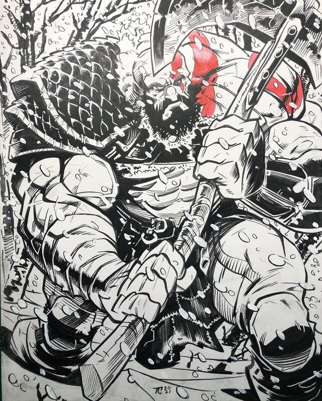 Kratos - God Of War par Tyrell Cannon - Illustration originale