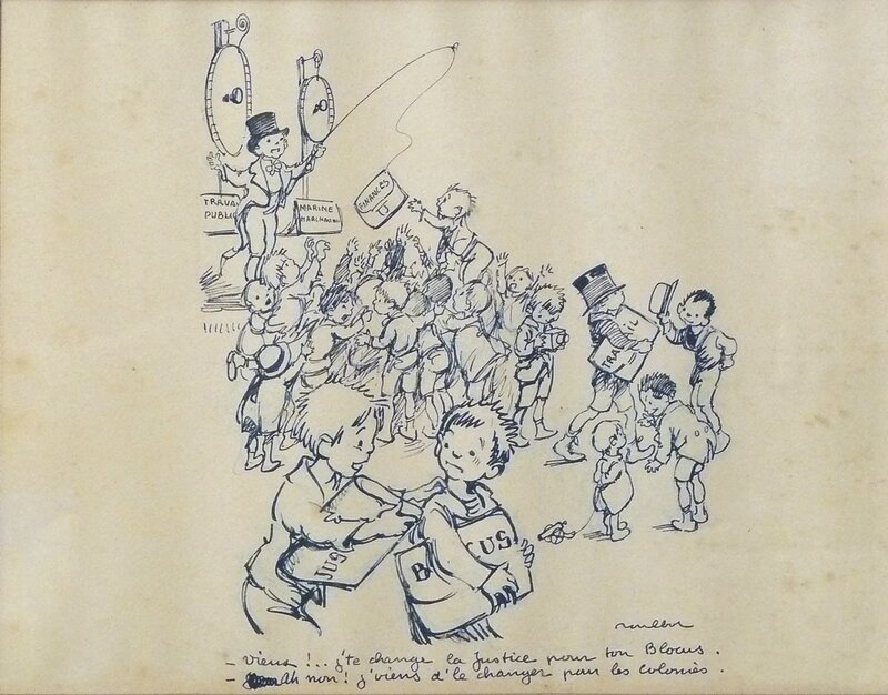 Francisque Poulbot, Répartition des ministères - Illustration originale
