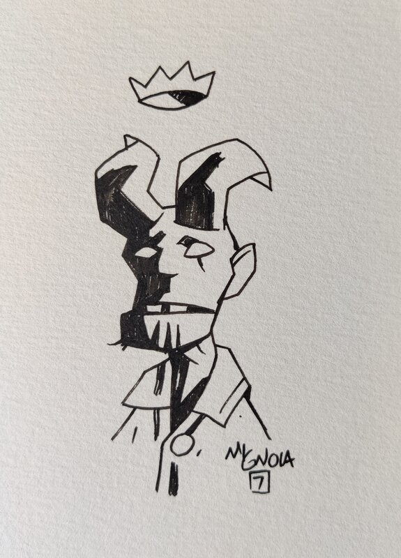 Baby Hellboy - Mike Mignola - Illustration originale