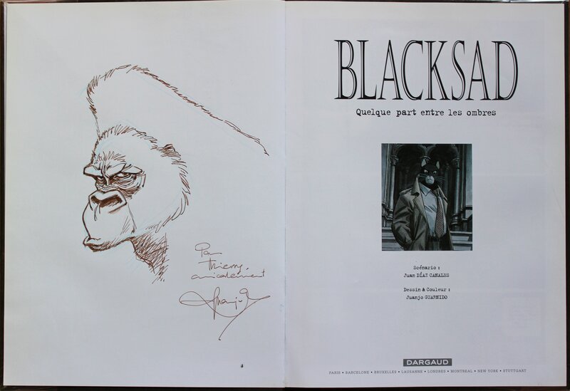 Blacksad - Gorille par Juanjo Guarnido - Dédicace