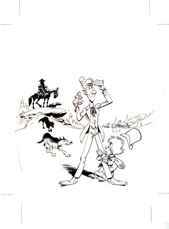 Didier Conrad, Yann, Jean Léturgie, Cotton Kid T6 : Le Coyote noir - Couverture - Couverture originale