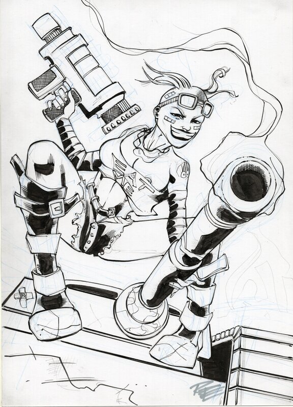 Tank Girl by Rich Perotta - Original Illustration