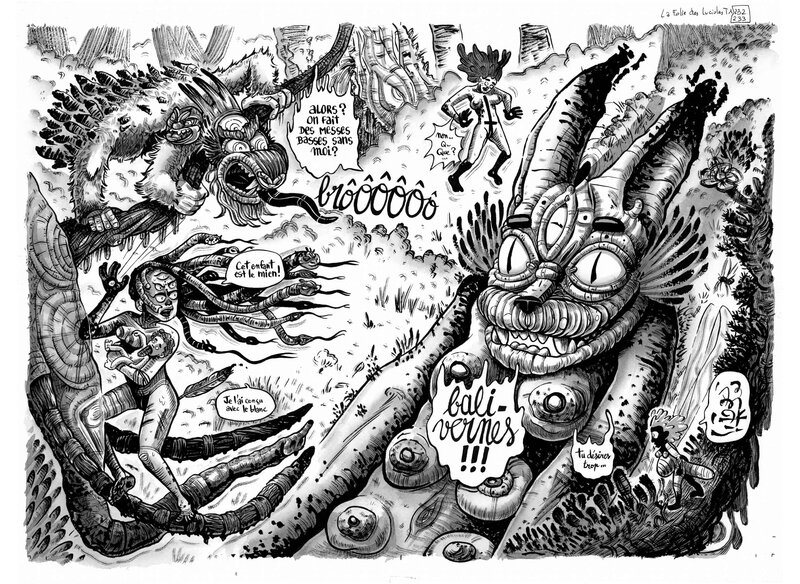 Le Dieu chat par Stéphane Bouillet - Planche originale