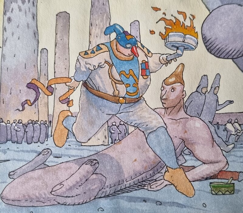 Moebius, Personage à la flamme - Comic Strip