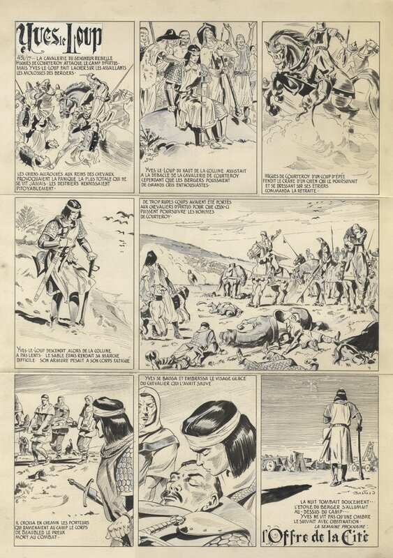 René Bastard, Yves Le Loup - Le Chateau Maudit Page 16 - Planche originale