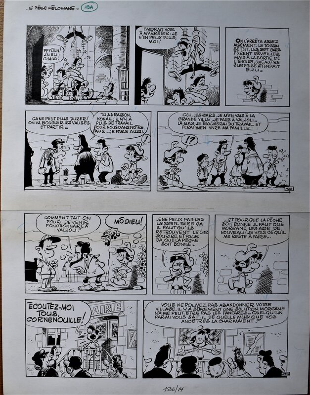 Jean-Claude Fournier, Bizu le piege melomane - Planche originale