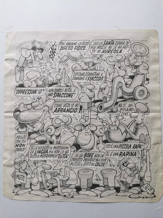 Panoramique par Benito Jacovitti - Planche originale