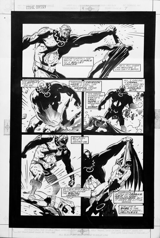 Mike Mignola, Carlos Garzón, Jim Starlin, 1987 - Cosmic Odyssey #4 - Pg.7 - Planche originale