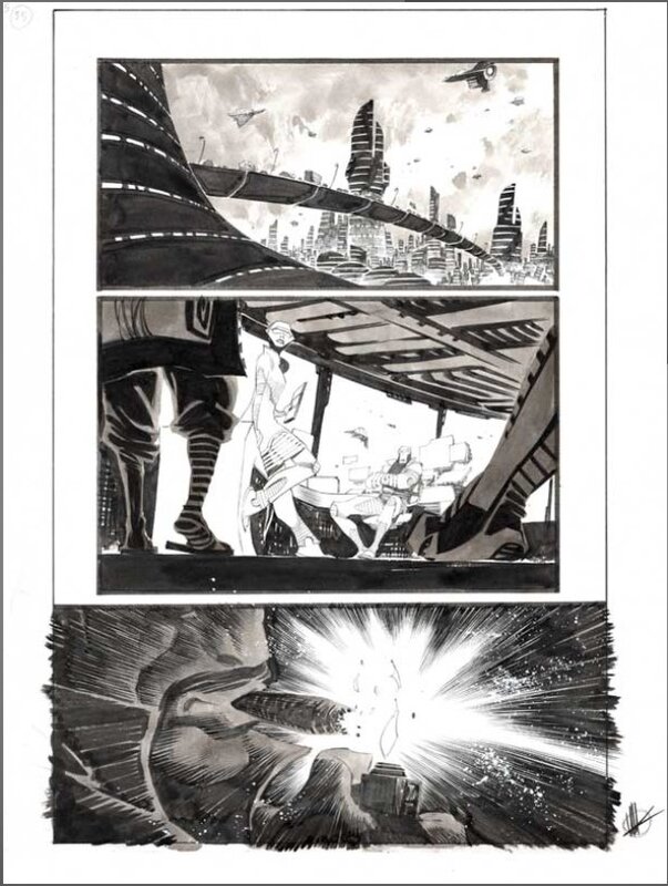 En vente - Matteo Scalera, Mark Millar, Space Bandits #5 p36 - Planche originale