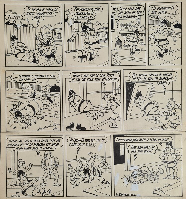 De vrolijke bengels par Willy Vandersteen - Planche originale