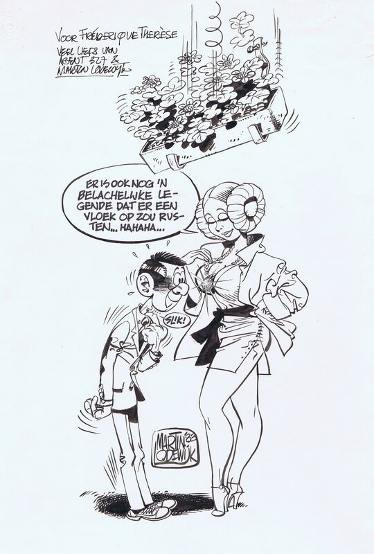 Olga en Agent 327 par Martin Lodewijk - Planche originale