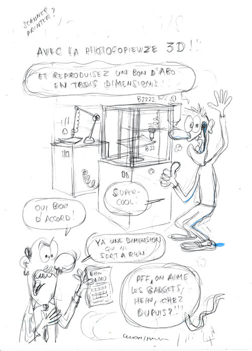 Cromheecke, Luc | Abonnez Vous Spirou schets - Original Illustration