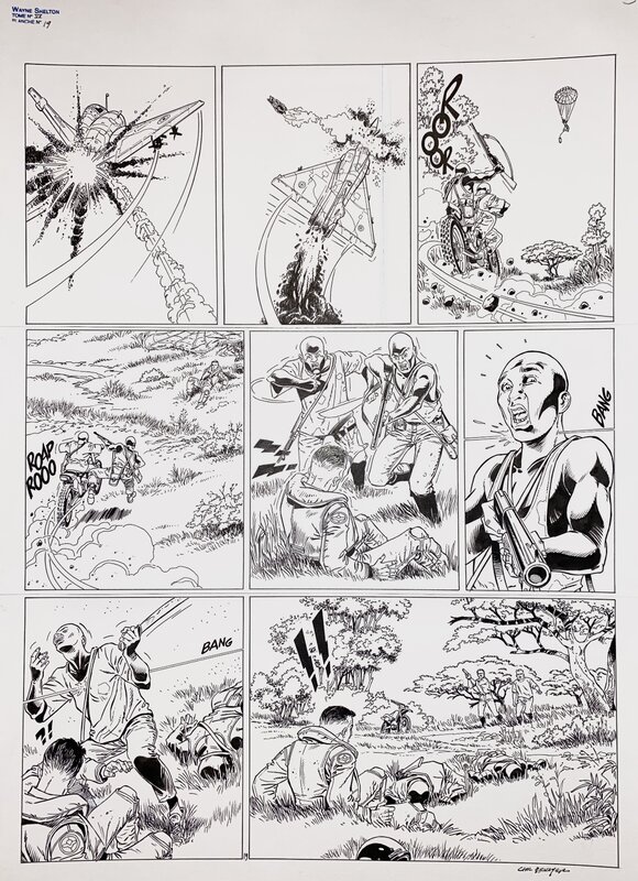 Christian Denayer, Wayne Shelton T6 planche 19 - Comic Strip