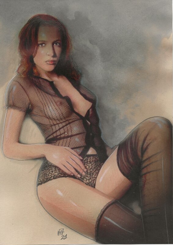Pin-Up by Fabrice Le Hénanff - Original Illustration