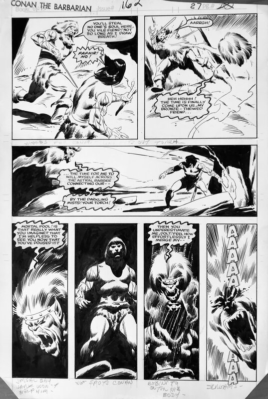 John Buscema, Conan the Barbarian #162 Pg.27 - Planche originale