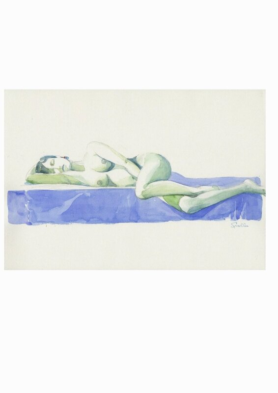 Femme allongée par Leone Frollo - Illustration originale