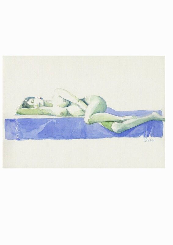 Femme allongée by Leone Frollo - Original Illustration