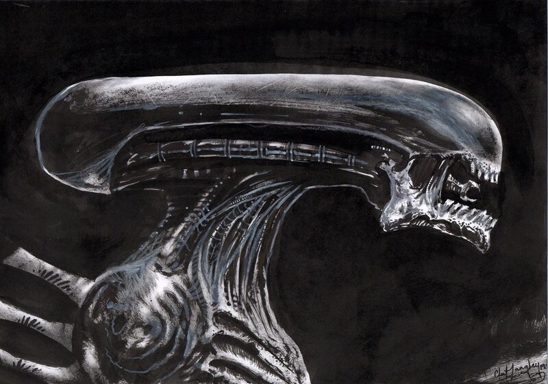 Alien par Clint Langley - Illustration originale
