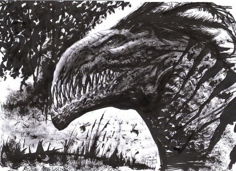Raptor by Clint Langley - Original Illustration